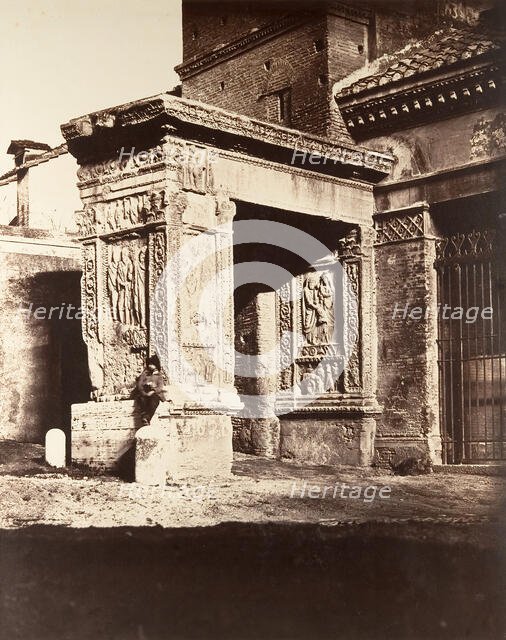 Arch of the Argentarii, or, Goldsmith's Gate, Rome, 1860s. Creator: Unknown.