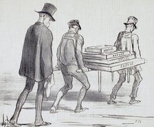 Marche funèbre!!..., 1855. Creator: Honore Daumier.