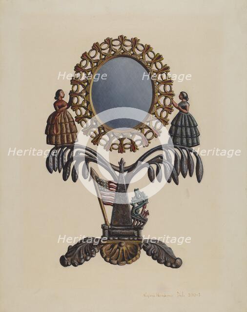 Jenny Lind Mirror, c. 1939. Creator: Regina Henderer.