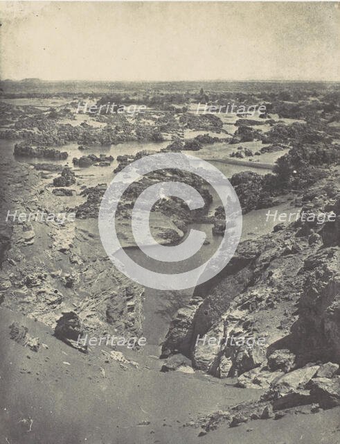 Nubie. Vue Cavalière de la Seconde Cataracte, 1850. Creator: Maxime du Camp.