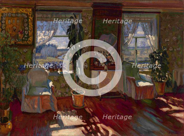 Interior, 1917. Artist: Zhukovsky, Stanislav Yulianovich (1873-1944)