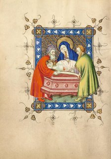 The Entombment; Book of Hours, about 1405-1410. Creator: Masters of Dirc van Delf.