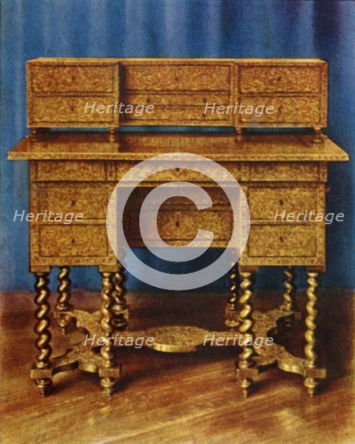'Marquetry Writing Table of King William III', 1938. Creator: Unknown.