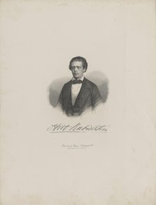 Portrait of the composer Anton Rubinstein (1829-1894), c. 1850. Creator: Anonymous.
