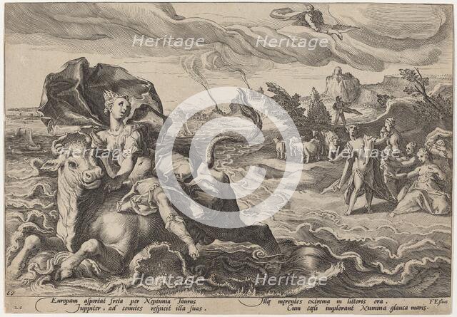 The Rape of Europa, 1589. Creator: Goltzius, Workshop of Hendrick, after Hendrick Gol.