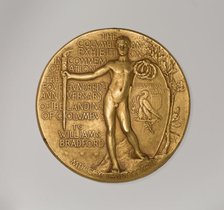 World's Columbian Exposition Commemorative Presentation Medal, 1892/94. Creator: Louis Saint-Gaudens.