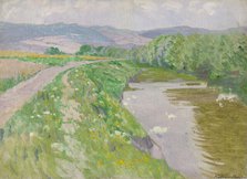 Landscape with a river, 1890-1910. Creator: Ferdinand Katona.