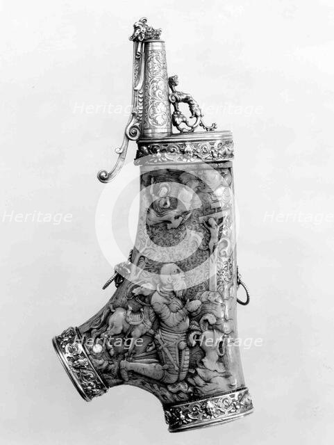 Powder Flask, German, Nuremberg, ca. 1610. Creator: Jeremias Ritter.