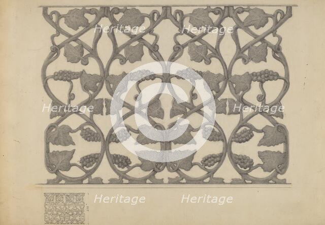 Iron Railing, c. 1936. Creator: Samuel Fineman.