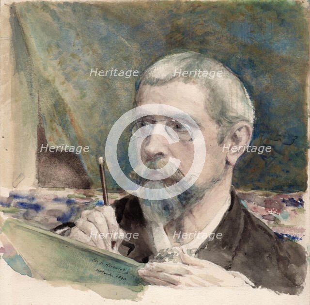 Self-portrait, 1890. Creator: Lostalot, Alfred de (1837-1909).