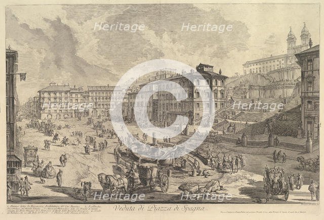 The Piazza di Spagna (Veduta di Piazza di Spagna), ca. 1750. Creator: Giovanni Battista Piranesi.