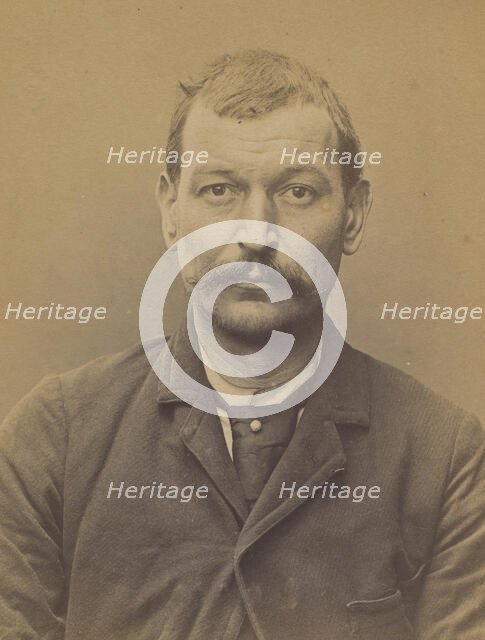 Mainfroy. Albert, Pierre. 41 ans, né le 7/4/52 à Courbevoie (Seine). Imprimeur. Anarchiste..., 1894. Creator: Alphonse Bertillon.