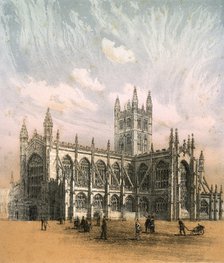 Bath Abbey, Somerset, c1870. Artist: Hanhart