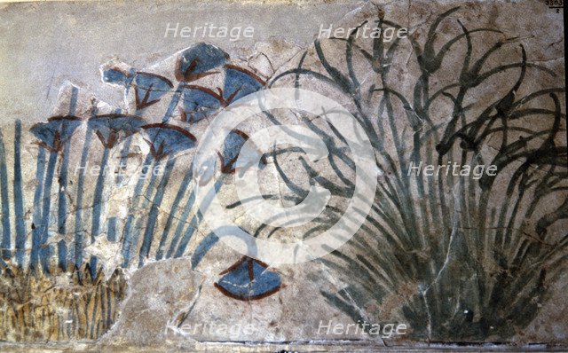 Painting with plant motifs from the palace of Akhenaten.