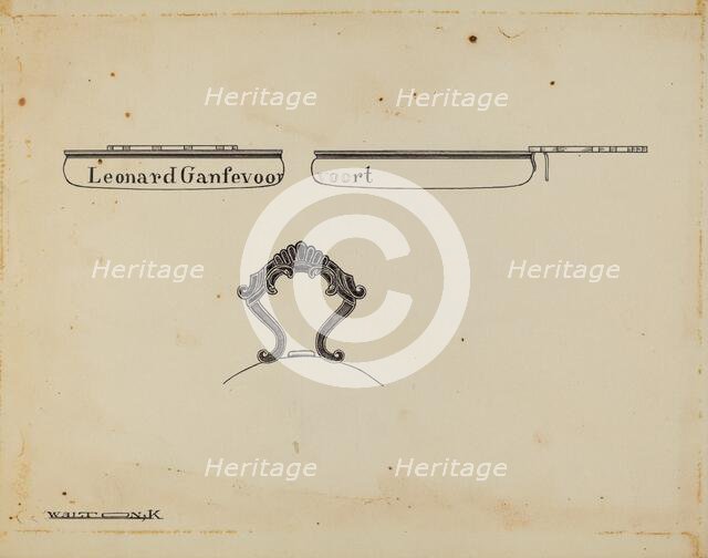 Silver Lemon Strainer, c. 1939. Creator: Kalamian Walton.