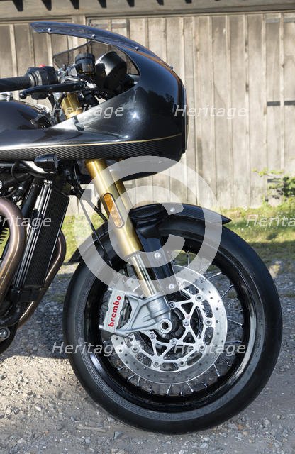 2019 Triumph Thruxton TFC 1200cc. Creator: Unknown.