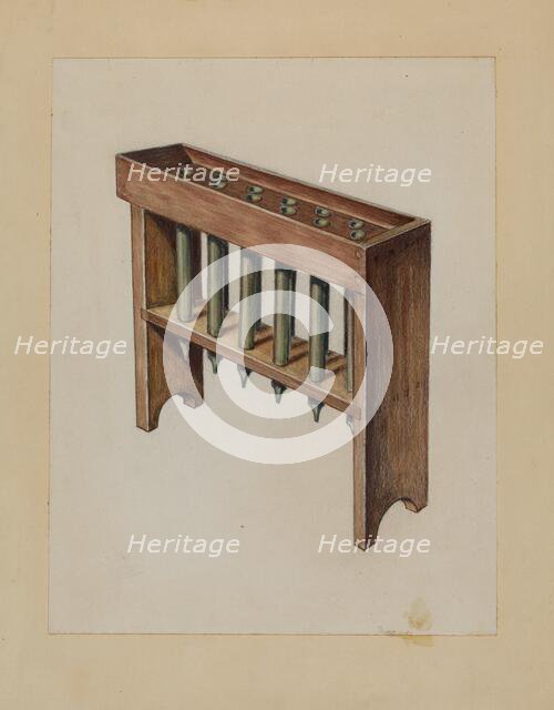 Candle Mold, c. 1936. Creator: Hugh Clarke.