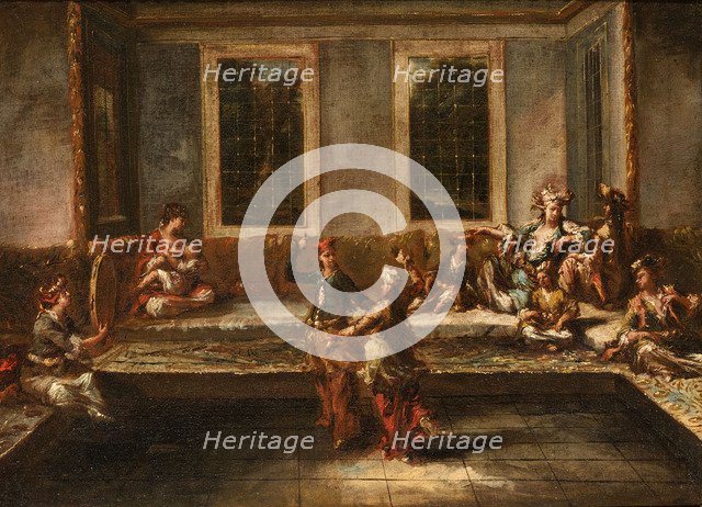 Couple dancing in the harem.