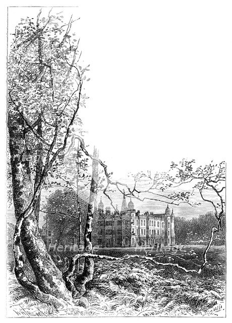 Burleigh House gardens, Stamford, Lincolnshire, 1900. Artist: Unknown