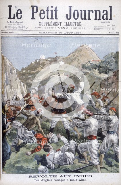 Revolt on the North-West Frontier, the British besieged at Malakand, India, 1897. Creator: Oswaldo Tofani.