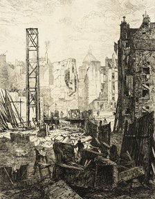 Percement du Boulevard St.-Germain, 1863. Creator: Maxime Lalanne.