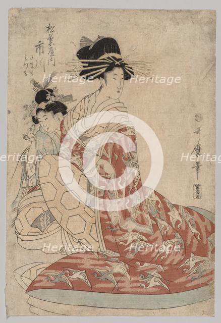 Woman of the Yoshiwara with Girl, 1753-1806. Creator: Kitagawa Utamaro (Japanese, 1753?-1806).