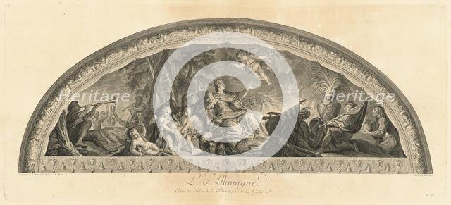 L'Allemagne Cintre du Salon de la Paix en face de la Galerie (Germany...) [pl. 46], published 1752. Creators: Jean-Baptiste Masse, Nicolas Dauphin de Beauvais.
