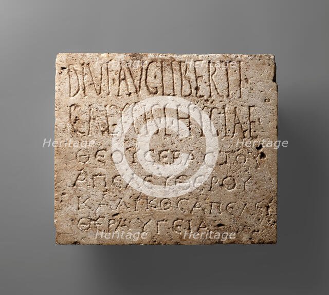 Bilingual Funerary Inscription, A.D. 14-100. Creator: Unknown.