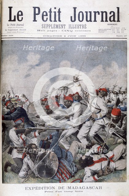 The capture of a Hova camp, Madagascar, 1895. Artist: Henri Meyer