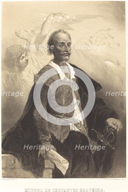 Miguel de Cervantes Saavedra, c. 1855. Creator: Célestin Nanteuil.
