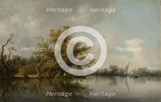 Riverbank with Old Trees. Creator: Salomon Ruysdael.