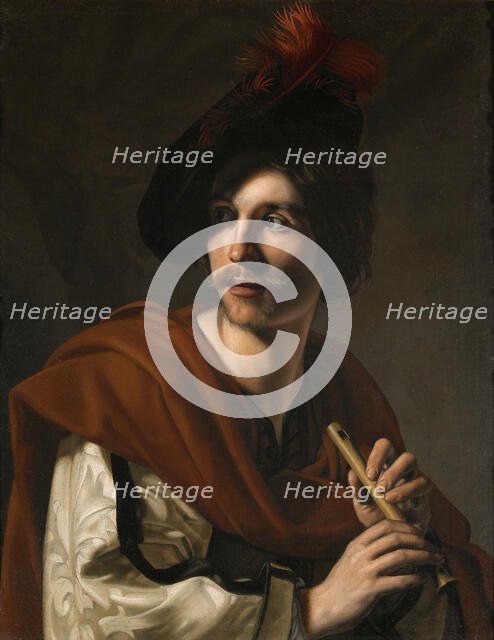 Flautist, 1626. Creator: Tournier, Nicolas (1590-1639).