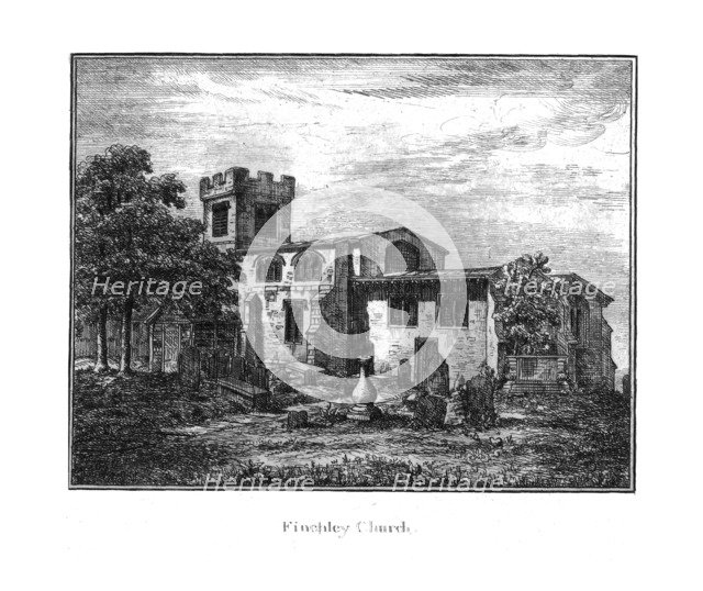 'Finchley Church', 18th century. Artist: Unknown.