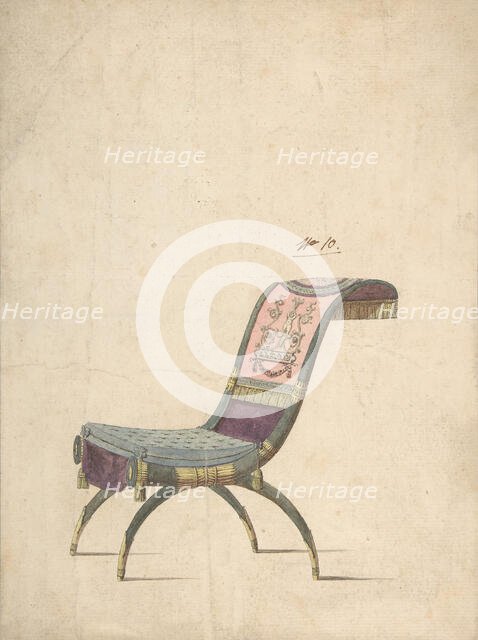 Design for an Empire Chair, late 18th or early 19th century. Creator: Anon.