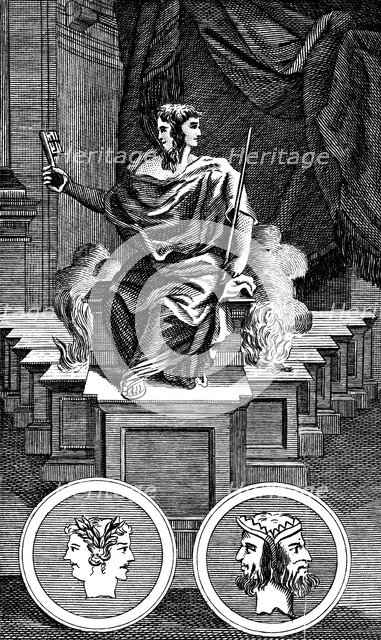 Janus, Roman god and keeper of the gate of heaven, 1798 Artist: Unknown