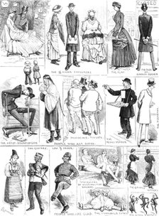 Sketches suggested by the closing of the International Fisheries Exhibition, 1883. Creator: Unknown.