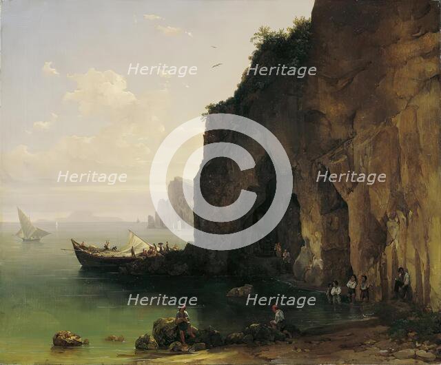 Sorrento coast, 1829-1830. Creator: Thomas Ender.