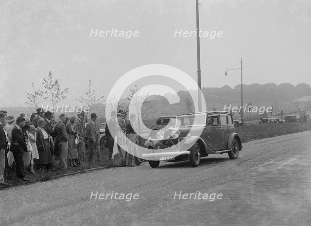 Talbot 95 saloon of CS Grant competing in the RSAC Scottish Rally, 1933 Artist: Bill Brunell.