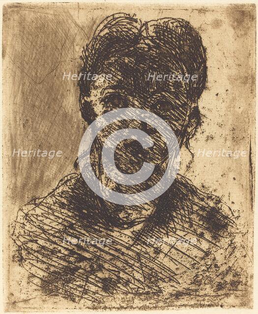 Bust of a Girl, 1873. Creator: Paul Cezanne.