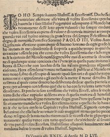 La Gloria et l'Honore di Ponti Tagliati, E Ponti in Aere, title page (verso), 1556., 1556. Creator: Matteo Pagano.