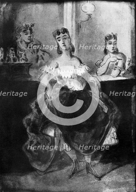 'Femme Dansant Devant un Comptoir', 19th century, (1930).Artist: Constantin Guys