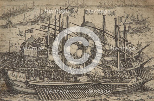 First Naval Battle, from the "Life of Ferdinand I de' Medici", c1615-1620. Creator: Callot, Jacques (1592-1635).