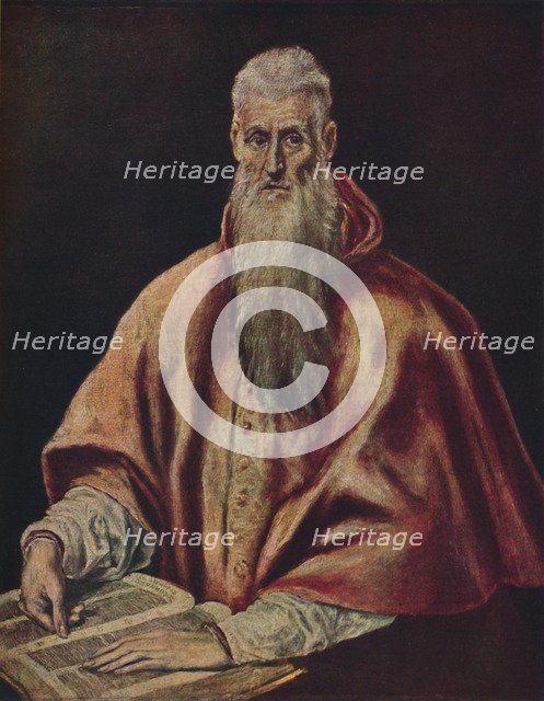 'Der Heilige Hieronymus Als Kardinal', (Saint Jerome as Cardinal), c1590-1600, (1938). Artist: El Greco.