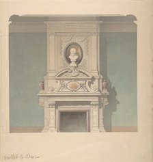 Design for Fireplace in French Renaissance Revival Style, 1856. Creator: Anon.