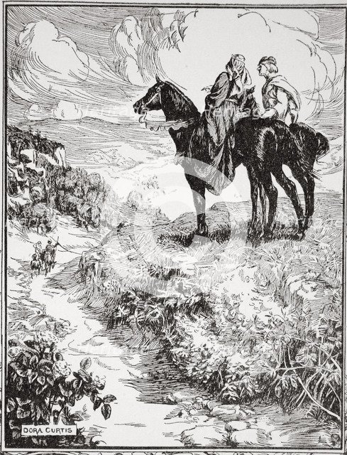 'As they waiting on the little woodland knoll', 1905.  Artist: Dora Curtis