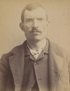 Poirier. Jacques, étienne. 30 ans, né à Gien (Loiret). Garçon de marchand de vins. Anarchi..., 1892. Creator: Alphonse Bertillon.