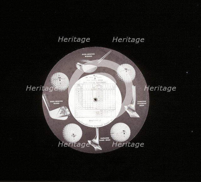 Circular golf score recorder, American, c1950-c1970. Artist: Unknown