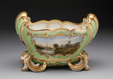 Flower Vase with view of Worcester, Worcester, c. 1820. Creator: Royal Worcester.
