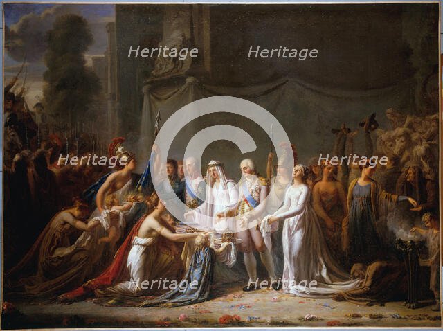 Allegory of the entry of Louis XVIII into Paris, May 3, 1814. Creator: Pierre Nicolas Legrand.