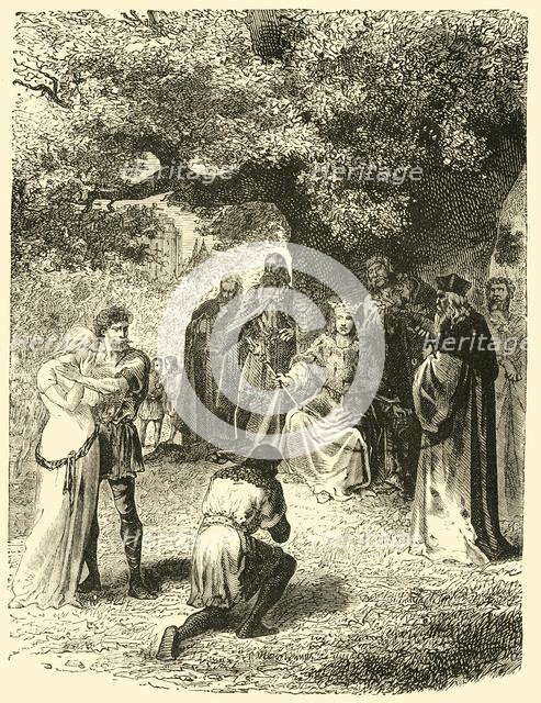 'Louis IX, Dispensing Justice in the Forest of Vincennes', (13th century), 1890.   Creator: Unknown.
